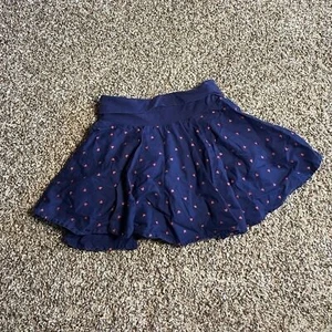 Gymboree size 8 navy blue skirt with red hearts - Picture 1 of 3