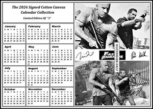 Paul Walker, calendario in tela di cotone firmato 2026 (PW-17) - Foto 1 di 1