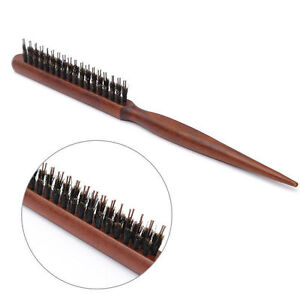 Pro Salon Natural Wooden Anti-Static Hair Teasing Brush Massager Massage Comb
