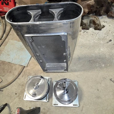 Soplador de cuchara de aire de calle 4BBL de aleta de aluminio pulido simple/doble carburador Foto 1 de 3