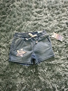 Vigoss Girls Size 5 Denim Shorts With Elastic Waist NWT - Picture 1 of 5