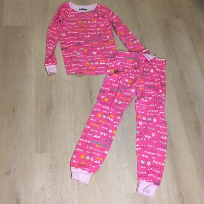 Eddie Bauer Long Sleeve Long Pants 2 Piece Pink Patterned Girl's 12 Pajamas - Image 1 of 4