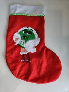 M&Ms Ms. Green Christmas Felt Stocking Gift Collectible 2012 Mars Inc Green M&M - Picture 1 of 8