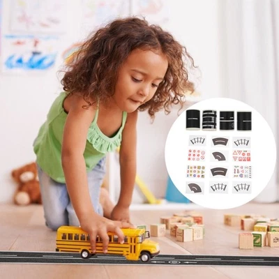 16pcs Railway Train Washi Tape Road Traffic Adhesive Tape Sticker Decor - Image 1 of 4