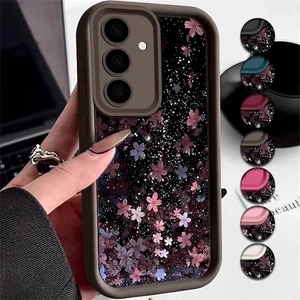 Hülle für Samsung S25 S24 S23 Ultra S22 S21 A56 A36 A55 Glitter Blume TPU Case - Bild 1 von 20