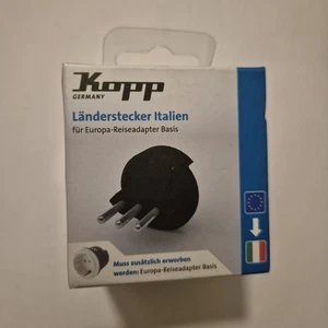 Kopp Länderstecker Italien für Europa-Reiseadapter Basis – schwarz - Bild 1 von 2