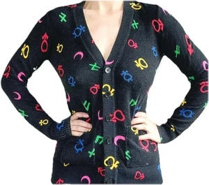 Sailor Moon Strickjacke Hot Topic Exclusive Med Anime Pullover schwarz mit Schleife - Bild 1 von 6