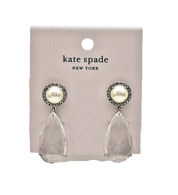 Kate Spade New York Glitz and Glam Drop Earrings Silvertone New! - Image 1 of 2