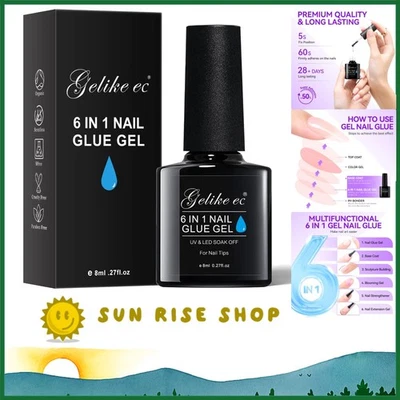 Strong & Safe Gel Nail Glue - 6 in 1 for Acrylics, Lasts 28 Days, 0.27 Fl Oz - Image 1 of 4