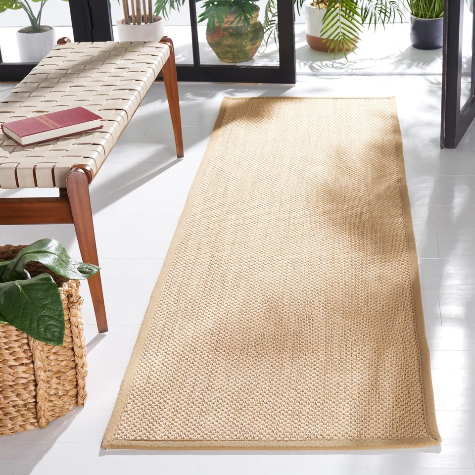 Alfombra Corredor Colección Fibra Natural - 2'6" x 10', Color Maíz y Lino, Sisal,... Foto 1 de 4