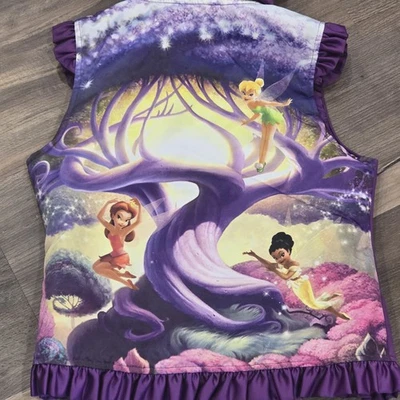 Жилет на молнии с капюшоном Disney Fairies Tinkerbell фиолетовый для девочек большая сцена M 7/8 - Изображение 1 из 4