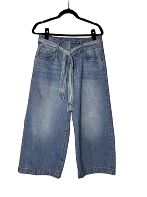 LAUREN Ralph Lauren Etiqueta Negra Para Mujer 8 Culottes Denim, Gaucho, Pantalones de Pierna Ancha Foto 1 de 4