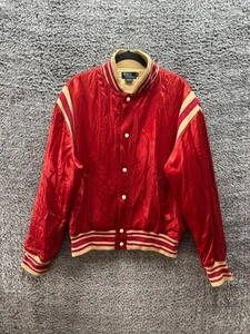 Vintage Polo Ralph Lauren Polo Ball Satin Rally Jacke Rot Herren Größe XL - Bild 1 von 12