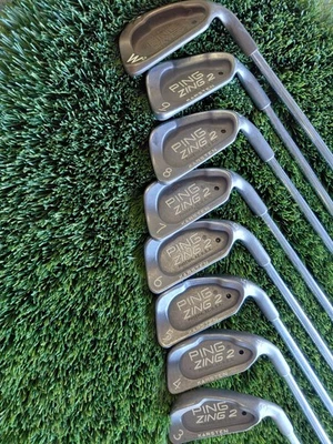 Ping Zing 2 Iron Set  3 To PW Black Dot Stiff Steel Shaft NICE READ - Image 1 of 4