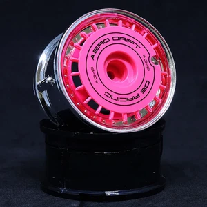 DS Racing AERO DRIFT RC Wheel Cover Flat Flu Pink w/ Black Font (2pcs) AD-BFP-BF - Picture 1 of 1