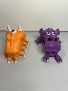 Vintage 1987 Ghostbusters Mini Traps, Orange Clap Trap Purple Snap Trap Set Of 2 - Picture 1 of 10