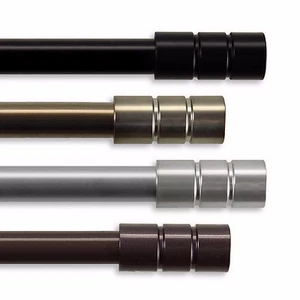 Gabe 3/4” Adjustable Window Drapery Curtain Rod 18"-170" (5 sizes, 4 colors) - Picture 1 of 9