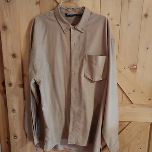 Vintage ‘90s Mecca USA Tan Button Down Shirt Classic Adult Size XLARGE - Picture 1 of 11