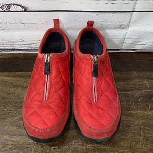 Zapato de Invierno Lands' End Mujer Rojo Acolchado Gamuza Borde TALLA 6.5B - Imagen 1 de 7