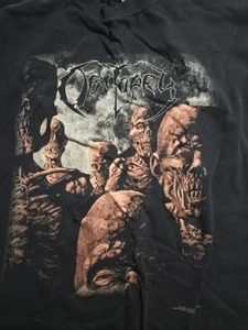 Obituary Back From The Dead Shirt  XL Blue Grape Vintage 90s - Picture 1 of 11