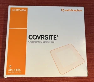 New Smith & Nephew Covrsite Low Adherent  Pad 6" x 6" (pad sz 4” x 4”) 8 Pcs - Picture 1 of 6