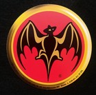 BACARDI RUM STICKER "THE BAT" 4 INCH ROUND SHINNY LOOK 