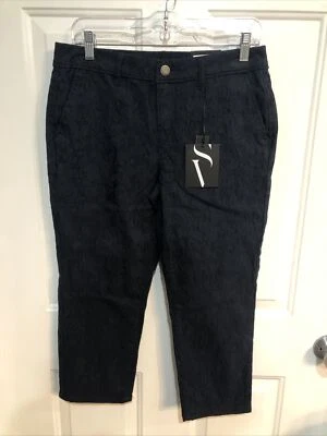 Simply Vera 6 Women’s Capri Pants Navy Blue Retail $50 (a-blk-2-76) - Image 1 of 4