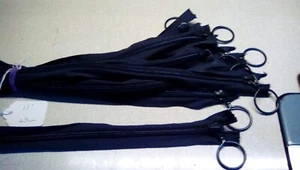 17"/43cm Navy open end zips. Good condition. Large ring puller. Heavy duty cot - Picture 1 of 4