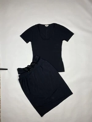 Max Mara Camiseta y Falda Traje Lujo Italia Negro Talla M Foto 1 de 4