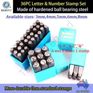 Heavy Duty Steel 36 Piece Letter & Number Stamp Durable Premium Stamps Set - Picture 1 of 4