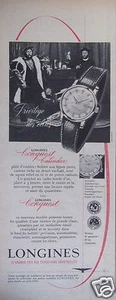 PUBLICITÉ DE PRESSE 1958 MONTRES LONGINES CONQUEST CALENDAR AUTOMATIQUE - Picture 1 of 1