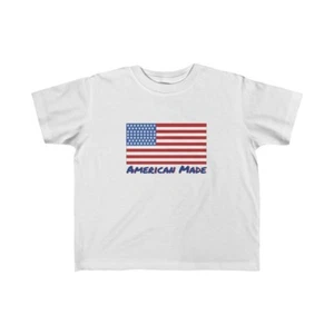 American Flag Kid's Fine Jersey Tee - Picture 1 of 3