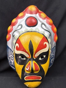 CHINESE OPERA MASK Genuine Authentic Handmade Woman’s Fancy 12” - Picture 1 of 24