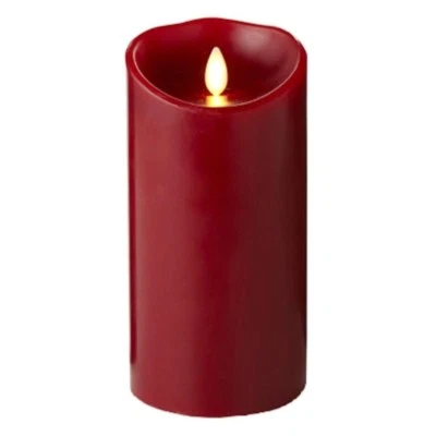 Luminara Wine Red Flameless Wax Real Led Candles Moving Filcker W/Timer for Home - Image 1 of 4