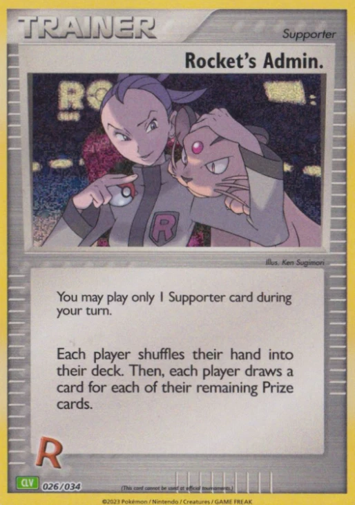 1X NM Rocket's Admin - 026/034 - CLV - Pokemon Trading Card Game Classic - Image 1 of 1