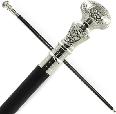 Designer Silver Brass Handle  Decorative Handmade Wooden  Cane For Birthday Gift - Image 1 of 4