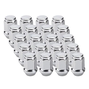 24pc M14x1.5 Chrome Wheel Lug Nuts for Chevrolet K1500 Suburban GMC Sierra 1500 - Picture 1 of 9