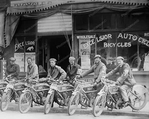 Excelsior Motorradhändler 1915 Oldtimer 8x10 Nachdruck des alten Fotos - Bild 1 von 1