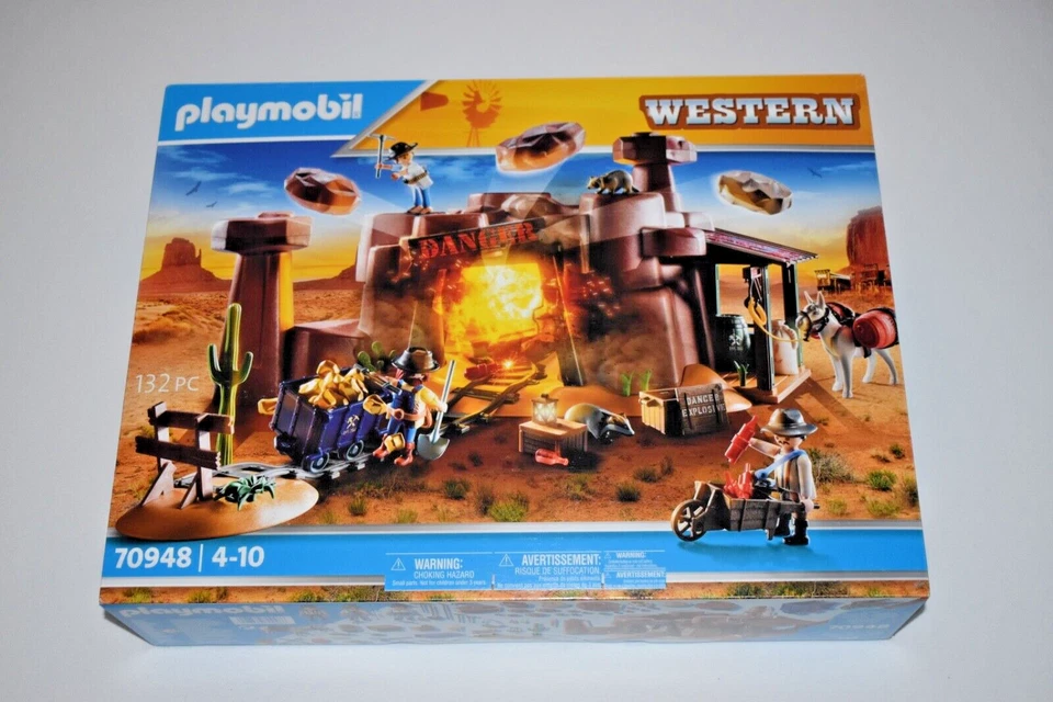 Playmobil Western Goldmine 70948 Neu & OVP Banditen Cowboy Mine Gold Esel