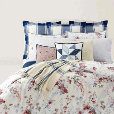 Ralph Lauren Addison Duvet Cover Paisley Floral Blue/Pink/White Queen $355 - Image 1 of 4