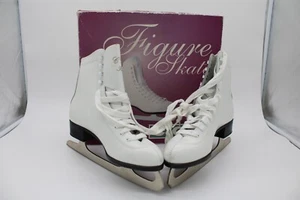 Neu im Karton CCM Eiskunstlauf Schlittschuhe - Farbe: weiß (Damen 8) - neue Schlittschuhschützer enthalten - Bild 1 von 13