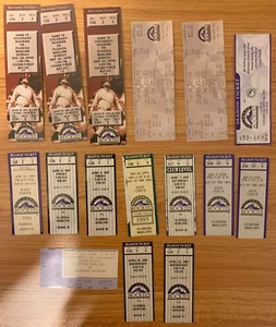 16 boletos/esbozos de los Rockies de Colorado/Marlins de Florida 1993-2002 3 BABE RUTH COMPLETOS - Imagen 1 de 3