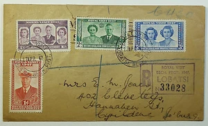 1947 Lobatsi Bechuanaland Protectorate Registered FDC Royal Visit King George VI - Picture 1 of 2
