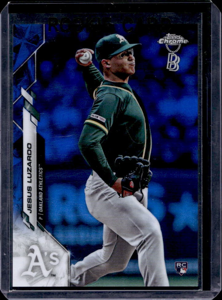 2020 Topps Chrome Ben Baller Jesus Luzardo Blue Refractor Rookie RC #14/75