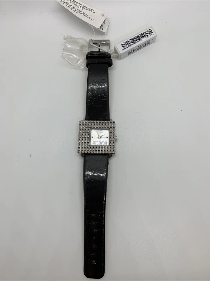 Just Cavalli Women (Donna) Silver Dial Black Leather Band Watch - R7251187615  - Image 1 of 4