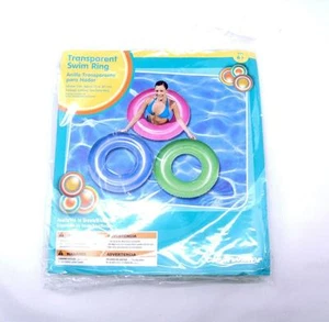 Clearwater Transparent Inflatable Swim Ring 32 inches Float Tube Ring 1 Tube - Picture 1 of 10