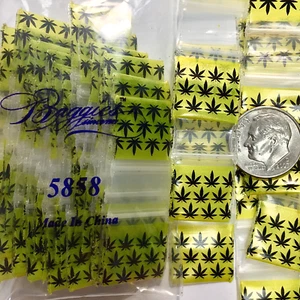 BaggiesSince 1987-5858 BOLSAS DE DISEÑO Sello con Cremallera Malezas Perla Grito 1000 PIEZAS, 👀Detalles🔽 - Imagen 1 de 12