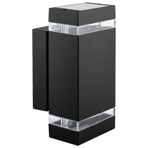 LED Wandleuchte außen UP DOWN schwarz Fassadenlampe IP44 mit 2x GU10 5W warmeiß - Bild 1 von 7