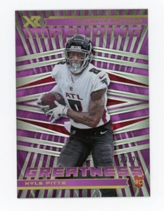 2021 Panini XR Kyle Pitts Impending Greatness Purple Pack SP RC # 23/25 Falcons - Picture 1 of 2