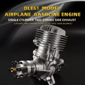 Motor de gas DLE 61CC Cilindro de dos tiempos Escape lateral con CDI y silenciador - Imagen 1 de 12